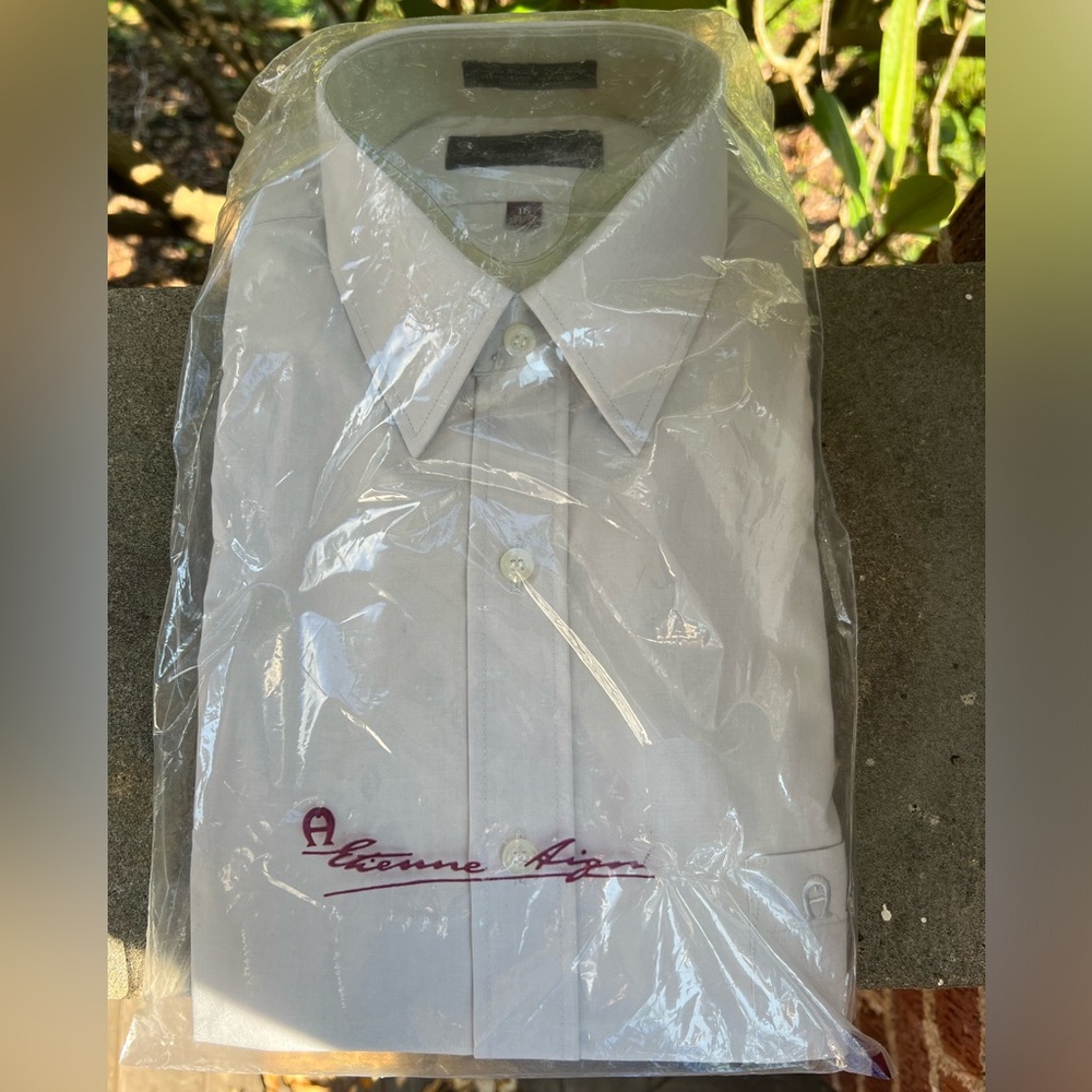Vintage Etienne Aigner Men’s Button Down Size 16 34/35 Single Needle Tailoring
